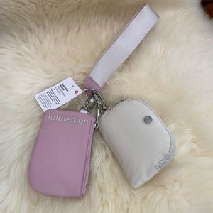 Lululemon Dual Pouch Wristlet/Pink peony/NWT((Price is firm)